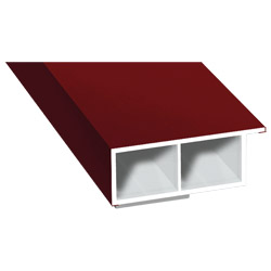 Kammerprofil 40x15mm SK Lg. 6,00m foliert, mit Nase 30 8105-167 Dunkelrot Produktbild