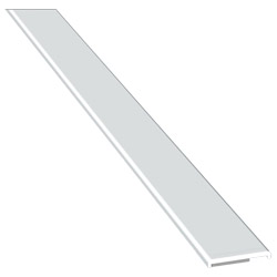 Flachprofil 20x2,5/1,5mm SK Lg. 6,00m Weiß, VE: 60m Produktbild