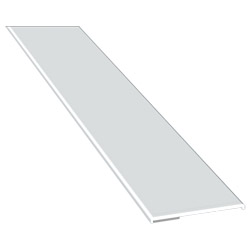 Flachprofil 40x2,5/1,5mm SK Lg. 6,00m Weiß, VE: 60m Produktbild