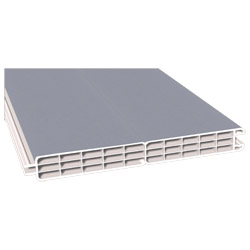Nut- u. Federprofil 200x24mm Lg. 6,00m foliert, GK Cremeweiß 71 5505-167 Silbergrau Produktbild