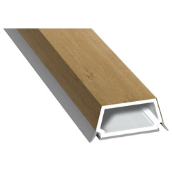 Trapez-Sprosse 27mm SK Lg. 6,00m foliert, mit zwei schwarzen Weichlippen 321 1005-167 Irish Oak Produktbild