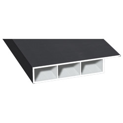 Kammerprofil 80x15mm Lg. 6,00m foliert, mit Nase 436 7003 Anthrazitgrau Cool Color Produktbild
