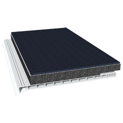 Rollladenkastendeckel 220mm Lg. 6,00m Weiß, mit 20mm Flex-Schaum25mm versetzt von vorne, mit Schwerfolie VE: 18m Produktbild