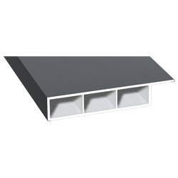 Kammerprofil 80x15mm Lg. 6,00m foliert, mit Nase 70 1205-167 Basaltgrau Produktbild