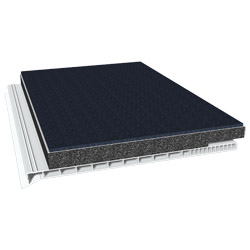 Rollladenkastendeckel 260mm Lg. 6,00m Weiß, mit 20mm Flex-Schaum25mm versetzt von vorne, mit Schwerfolie VE: 18m Produktbild