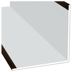 Winkelprofil 100x100x3mm Lg. 6,00m Außen foliert 316 7004-167 Mooreiche Produktbild