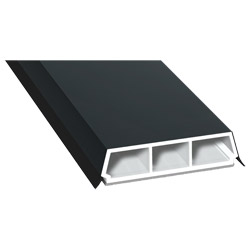 Trapez-Sprosse 52mm SK Lg. 6,00m foliert, mit zwei schwarzen Weichlippen 70 1605-083 Anthrazitgrau Glatt Produktbild