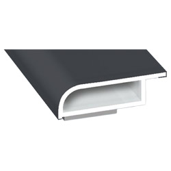 Kammerprofil 25x7mm SK Lg. 6,00m foliert mit Nase 701505-083 Schiefergrau Glatt Produktbild