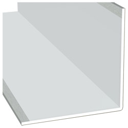 Winkelprofil 100x100x3mm Lg. 6,00m Außen foliert 436 1001 Metbrush Aluminium Produktbild