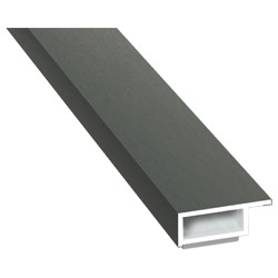 Kammerprofil 20x7 mm SK Lg. 6,00 m foliert mit Nase 129 3002-195 Quarz Platin Produktbild