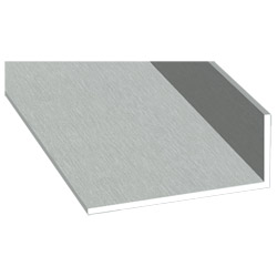 Winkelprofil 25x60x2,5mm Lg. 6,00m foliert 436 1001 Metbrush Aluminium Produktbild