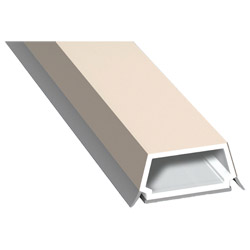Trapez-Sprosse 27mm SK Lg. 6,00m foliert, mit zwei schwarzen Weichlippen 456 5054 Cremeweiß Cool Color Produktbild