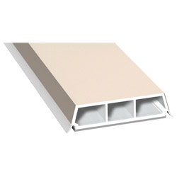Trapez-Sprosse 52mm SK Lg. 6,00m foliert, mit zwei grauen Weichlippen 456 5054 Cremeweiß Cool Color Produktbild