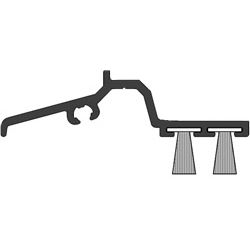 greenteQ Wetterschenkel WSA7610/BD10/BD10 VEKA SL82 NL L=1,95 m schwarz matt RAL 9005 Produktbild
