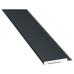 Flachprofil 22x3mm WL SK Lg. 6,00m foliert, WL Schwarz70 1605-083 Anthrazitgrau Glatt Produktbild
