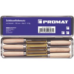 PROMAT Schlüsselfeilensatz Hieb 2 Holzheft 6-tlg. Produktbild