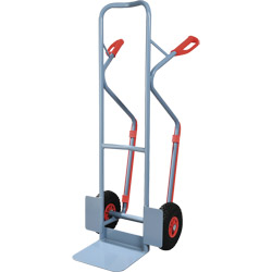 PROMAT Stapelkarre mit Schaufel und Kufen blau 300 kg Produktbild