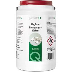 greenteQ Hygiene Reinigungstücher 3 ltr Dosierdose 80 Blatt Der Artikel darf nicht in die USA,US Territorien und Kanada exportiert werden Produktbild