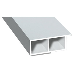 Kammerprofil 40x15mm SK Lg. 6,00m foliert, mit Nase 72 5105-167 Lichtgrau Produktbild