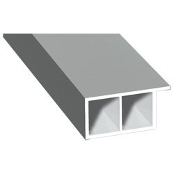 Kammerprofil 30x15mm Lg. 6,00m foliert, mit Nase 70 0405-083 Signalgrau Glatt Produktbild