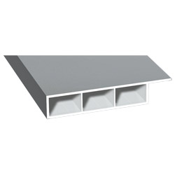 Kammerprofil 80x15mm Lg. 6,00m foliert, mit Nase 71 5505-167 Silbergrau Produktbild