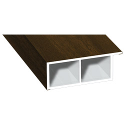 Kammerprofil 40x15mm Lg. 6,00m foliert, mit Nase 217 8007-167 Nussbaum Produktbild