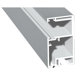 Rollladenführung 30x57mm Lg. 6,00m foliert, GK Weiß, ohne Bürste 71 5505-167 Silbergrau Produktbild