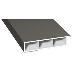 Kammerprofil 80x15mm SK Lg. 6,00m foliert, mit Nase 70 3905-167 Quarzgrau Produktbild