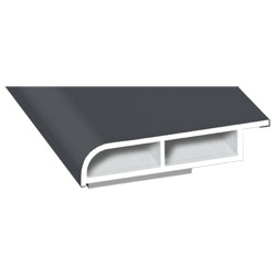 Kammerprofil 35x7mm SK Lg. 6,00m foliert mit Nase 701505-083 Schiefergrau Glatt Produktbild