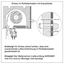 SIEGENIA AEROMAT midi Anputzleiste für Rollladenmontage Produktbild
