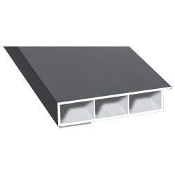 Kammerprofil 80x15mm SK Lg. 6,00m foliert, mit Nase 70 1205-167 Basaltgrau Produktbild