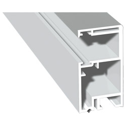 Rollladenführung 30x57mm Lg. 6,00m Rückseite foliert, ohne Bürste GK Braun 70 0405-083 Signalgrau Glatt Produktbild