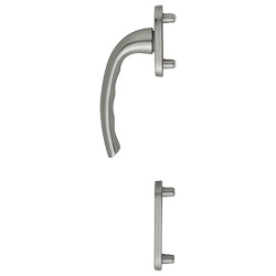 0710RH/66N/66NS Halbgarnitur, Außenseite/F9 Alu Stahl N10/7mm/M5/Profilzylinder/ Produktbild