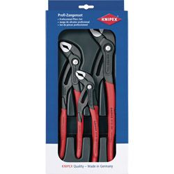 KNIPEX Wasserpumpenzangensortiment Cobra® poliert mit Kunststoffüberzug 3-tlg. Produktbild