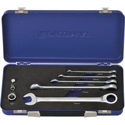 PROMAT Knarrenringmaulschlüsselsatz 8-19mm 8-tlg. in Stahlblechkassette Produktbild