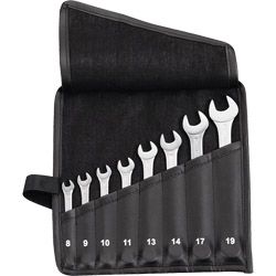 PROMAT Ringmaulschlüsselsatz abgewinkelt DIN 3113 Form A 8-19mm 8-tlg. in Rolltasche Produktbild