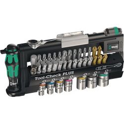 WERA Bit-/Steckschlüsselsortiment Tool-Check mit Halter und Knarre 39-tlg. Produktbild