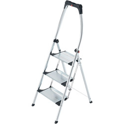 Klapptritt Stufen einschl. Plattform 3 HAILO  Plattformhöhe 730 mm Aluminium mit Anti-Rutsch-Riffelung Produktbild