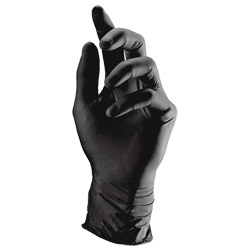 Einweghandschuhe Größe S schwarz  Semperguard Nitril Style Nitril EN 388, EN 374, EN 455 Kategorie III Produktbild