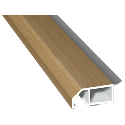 Anschluß-Profil 40mm WL SK Lg. 6,00m foliert, klipsbar, WL Schwarz321 1005-167 Irish Oak Produktbild