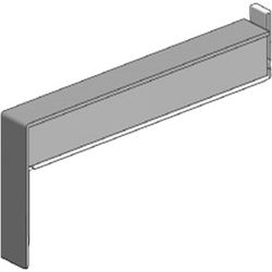 Gleitabschluss GAA400 komplett mit Dichtteil 90 mm Ral 9016 rs Produktbild