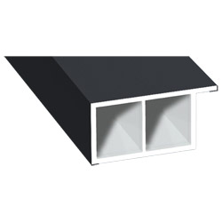 Kammerprofil 30x15mm Lg. 6,00m foliert, mit Nase 701505-083 Schiefergrau Glatt Produktbild