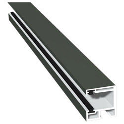 Rollladenführung 30x32mm Lg. 6,00m foliert, mit zwei schwarzen Bürsten GK Grau 436 7048 Basaltgrau Cool Color Produktbild