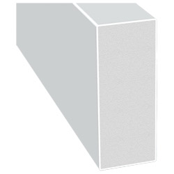 Bodeneinstand 100mm Lg. 6,50m ungefräst, Weiß 100x40mm PVC Schaum, ohne SK Produktbild