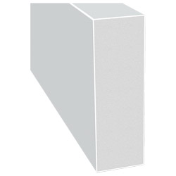 Bodeneinstand 150mm Lg. 6,50m ungefräst, Weiß 149x49mm PVC Schaum Produktbild