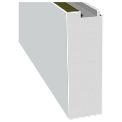 Profine-Bodeneinstand 150mm SK Lg. 6,50m Weiß, 149x49mm PVC Schaum für 76er <(>&<)> 88er Nutzhöhe: ca. 141mm Produktbild