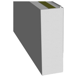 Profine-Bodeneinstand 150mm SK Lg. 6,50m Grau, 149x49mm PVC Schaum für Schwelle Nutzhöhe: ca. 145,2mm Produktbild