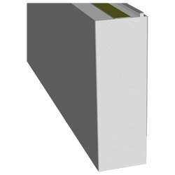 BKV-Bodeneinstand 150mm SK Lg. 6,50m Grau, 149x49mm PVC Schaumfür Schwelle Nutzhöhe: ca. 145mm Produktbild