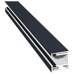Rollladenführung 30x32mm Lg. 6,00m foliert, mit zwei schwarzen Bürsten GK Grau 70 1605-097 Anthrazitgrau Glatt 2 Produktbild