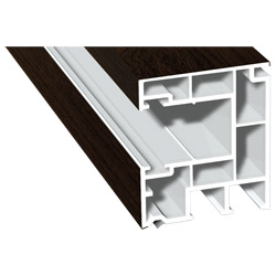 Rollladenführung 40x47mm Lg. 6,50m foliert, GK Braun , ohne Bürste 205 2089-167 Eiche Dunkel Produktbild